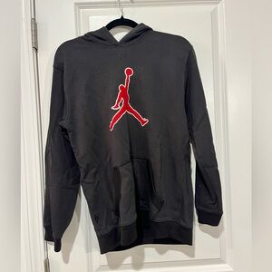 Jordan Black Hoodie with Red Jumpman Graphic